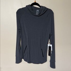 Mono B Heather Gray Active Long Sleeve Top